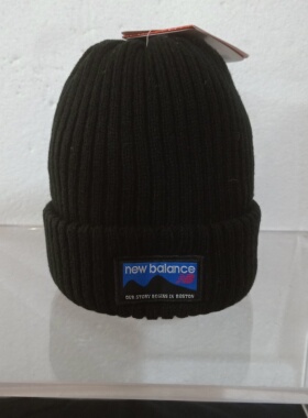 New Balance 男女针织运动帽线帽8QA33023-BK