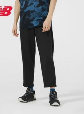 New Balance 男款针织长裤透气舒适运动裤 AMP01052-BK