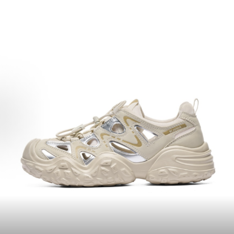 Kappa 女款透气舒适便捷系带洞洞鞋沙滩凉鞋K0E45MC71J-0106