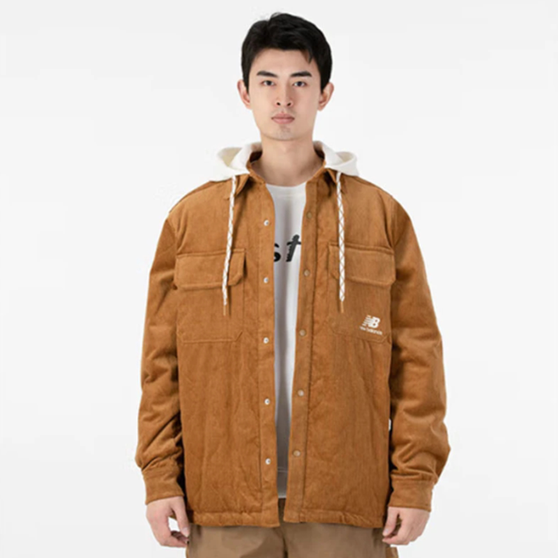 New Balance NB男款休闲复古连帽棉服外套AMJ21352-INC