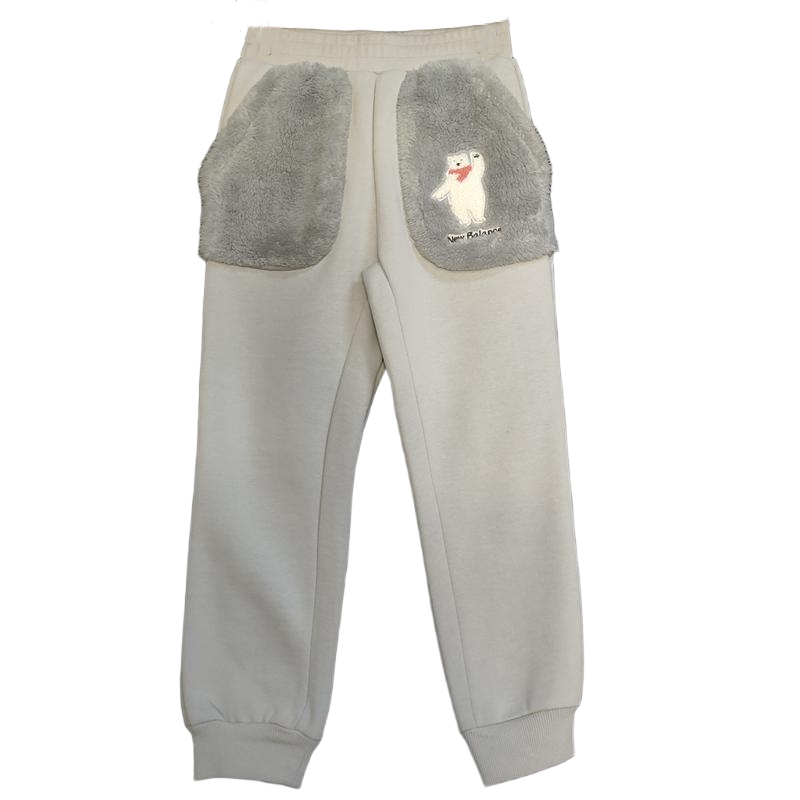 New Balance 儿童加绒保暖运动收腿长裤4LA49013-LGR