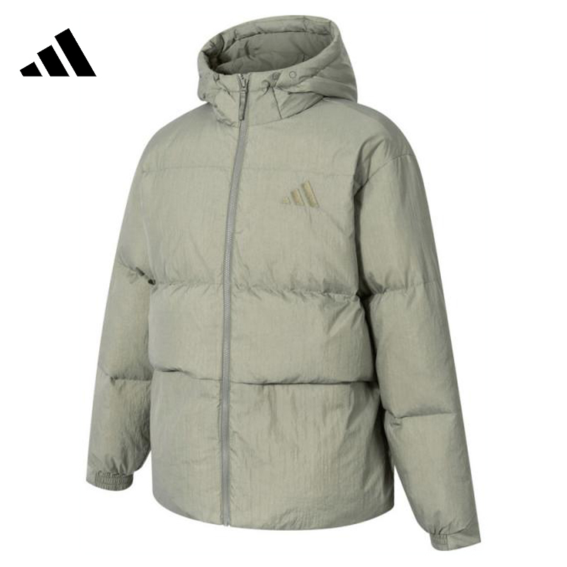 adidas阿迪达斯冬季男子户外运动训练休闲连帽羽绒服外套JM4625