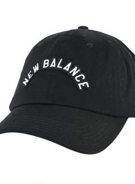 New Balance男女运动休闲遮阳鸭舌帽棒球帽子LAH93004-BK