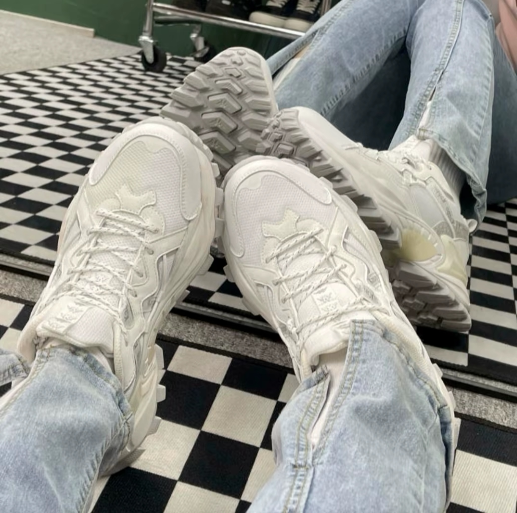 串标男女复古跑鞋解构休闲鞋厚底老爹鞋K0C65MC08D-012