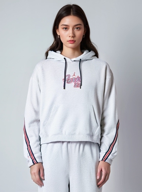 Nike耐克Jordan女秋冬加绒宽松运动休闲连帽卫衣DM4977-051 AC