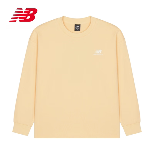 NEW BALANCE 运动卫衣女款休闲百搭舒适圆领套头衫 AWT31371-RAW