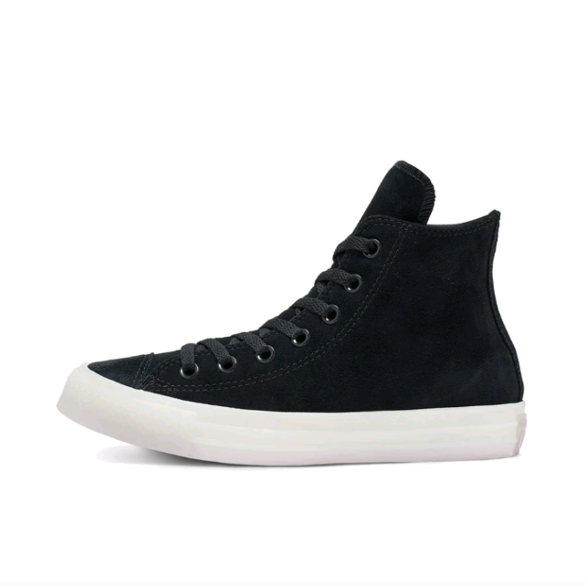 匡威Converse秋新款ALL STAR翻毛麂皮果冻底高帮休闲板鞋166138C