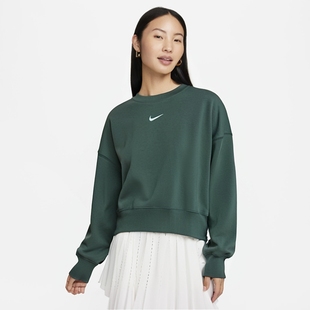 338 Nike DQ5762 宽松运动卫衣套头衫 耐克女子秋冬加绒短款