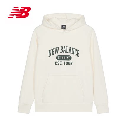 NEW BALANCE NB 连帽卫衣男女保暖运动休闲套头衫AMT31313-CIC