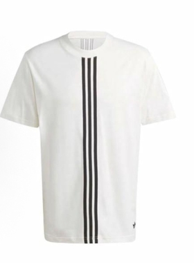 Adidas阿迪达斯三叶草男子短袖夏季休闲运动三条杠T恤 IM4587