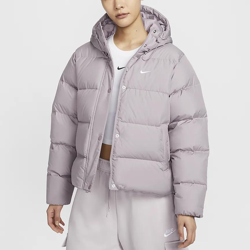 NIKE耐克女士短款羽绒外套时尚保暖连帽羽绒服 FZ5929-226