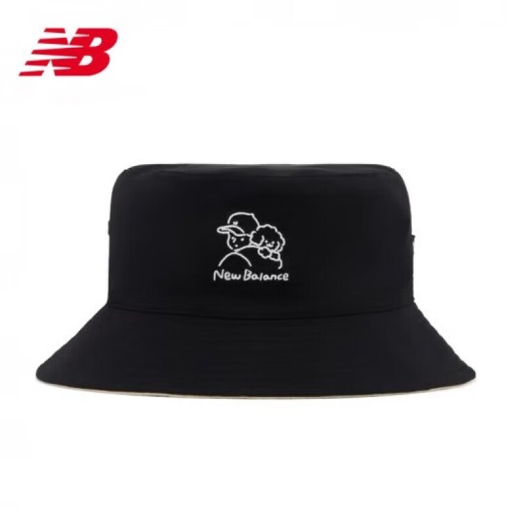 NEW BALANCE 向心生活联名系列男女款两面戴渔夫帽 LAH42404-BK