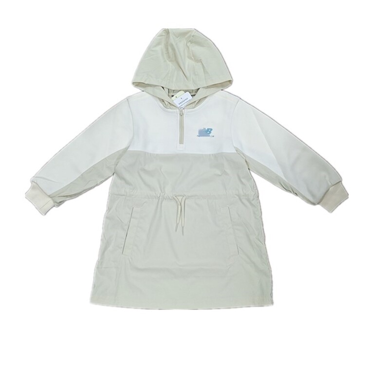 New Balance儿童女童春秋梭织中长款冲锋衣外套7KC32012-LBG