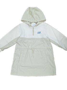 New Balance儿童女童春秋梭织中长款冲锋衣外套7KC32012-LBG