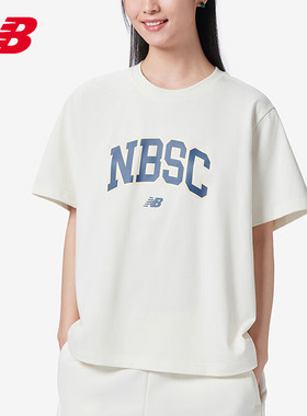 NEW BALANCE 女装运动休闲舒适圆领短袖T恤 AWT42313-CIC