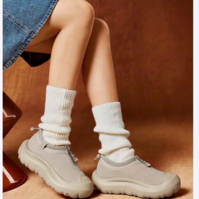 女款拉链一脚蹬棉鞋轻便保暖休闲鞋 K0F65CC01CD-602