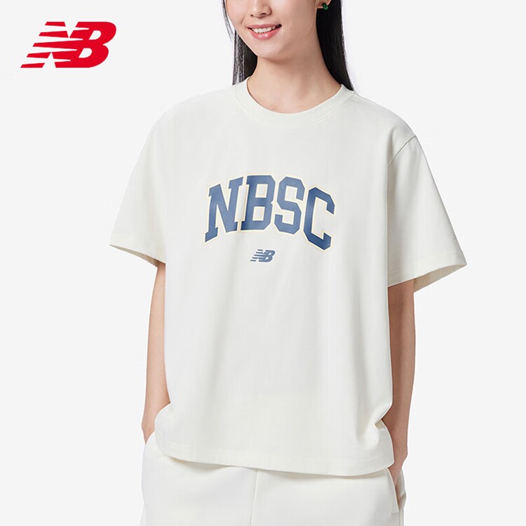 NEW BALANCE 女装运动休闲舒适圆领短袖T恤 AWT42313-CIC