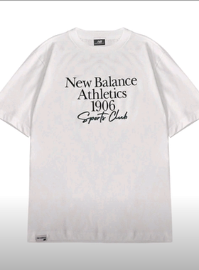 New Balance NB短袖男女夏季宽松棉质运动T恤5ED25413-IV