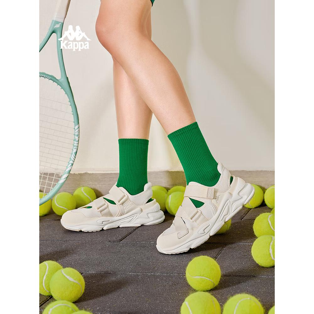 卡帕Kappa背靠背运动凉鞋女夏季外穿沙滩拖鞋K0F25LL02CJ-0106