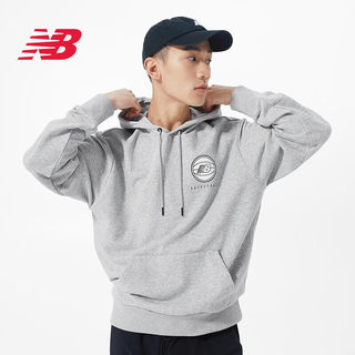 NEW BALANCE 男款连帽运动休闲舒适简约百搭卫衣套头衫 MT13585-A