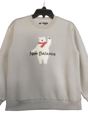 New Balance 儿童加绒保暖运动套头卫衣7CA49013-LGR