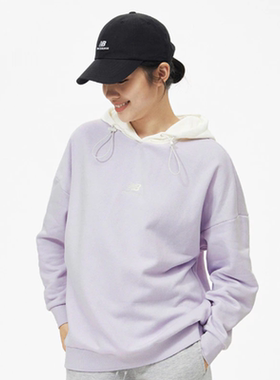 New Balance女款针织春秋款连帽宽松休闲运动卫衣AWT13346-LWD