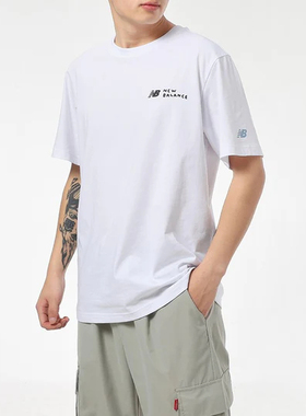 New Balance男运动休闲短袖T恤NEA3V973-WT