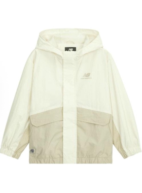 New Balance儿童春夏轻薄透气连帽夹克外套7AD35013-BEI