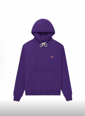 New Balance 男款 宽松抽绳口袋连帽卫衣  MT21540-PRP