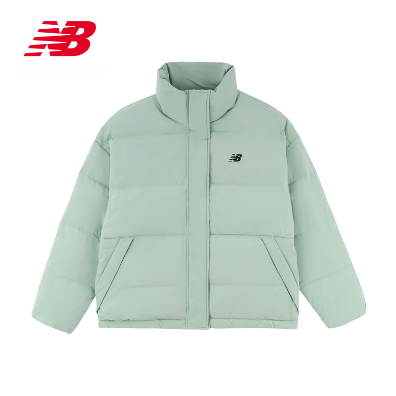 NEW BALANCE羽绒服女短款鸭绒休闲防寒保暖外套AWJ33324-SAM