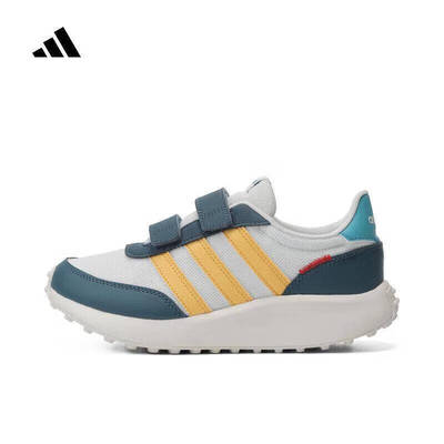 阿迪达斯adidas青少年儿童轻便防滑魔术贴跑步鞋 IE8834