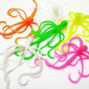 海钓TPE章鱼鱿鱼软饵炎月泰拉巴飘带路亚假饵夜光UV石斑海鲈黑鱼