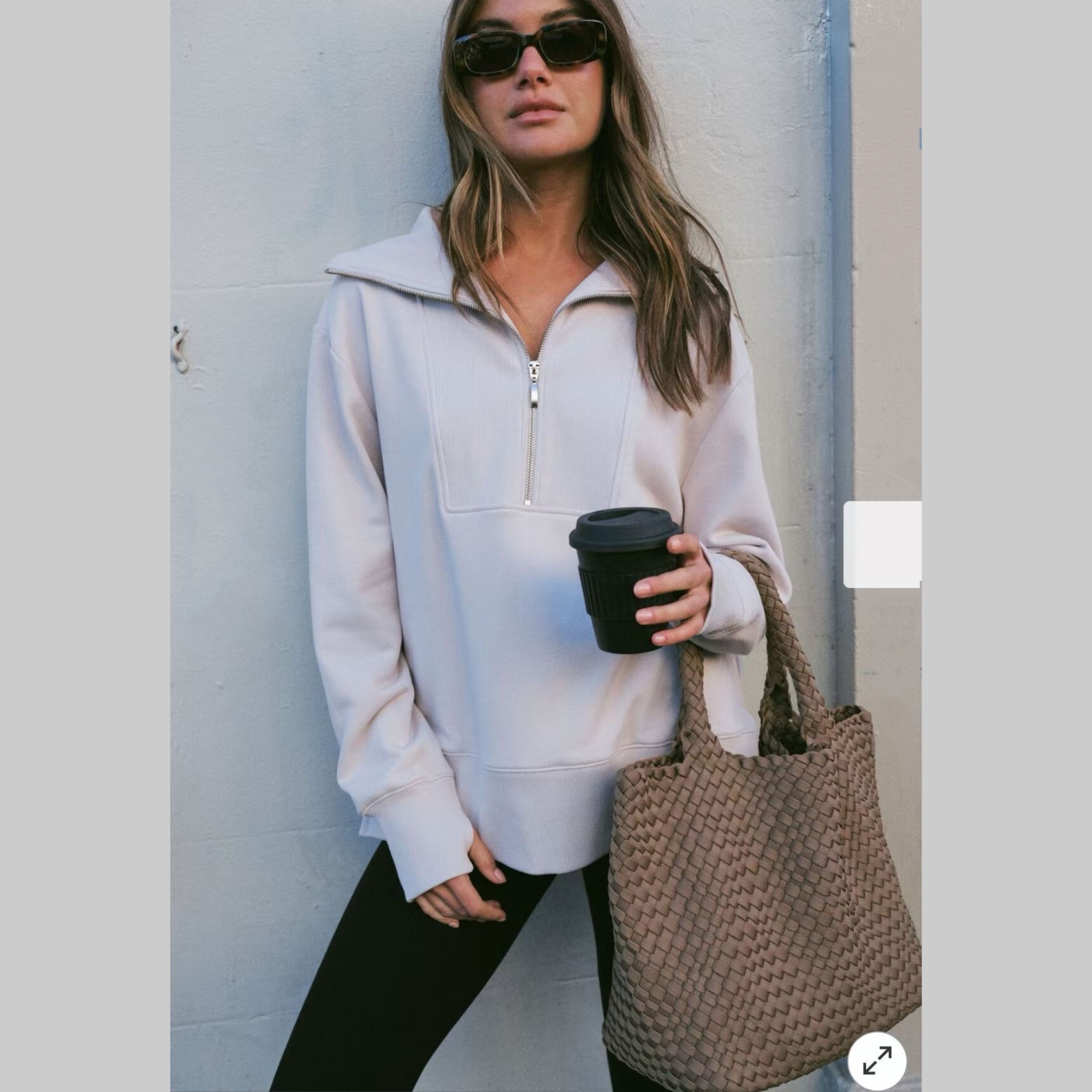 时髦欧美风宽松长款卫衣