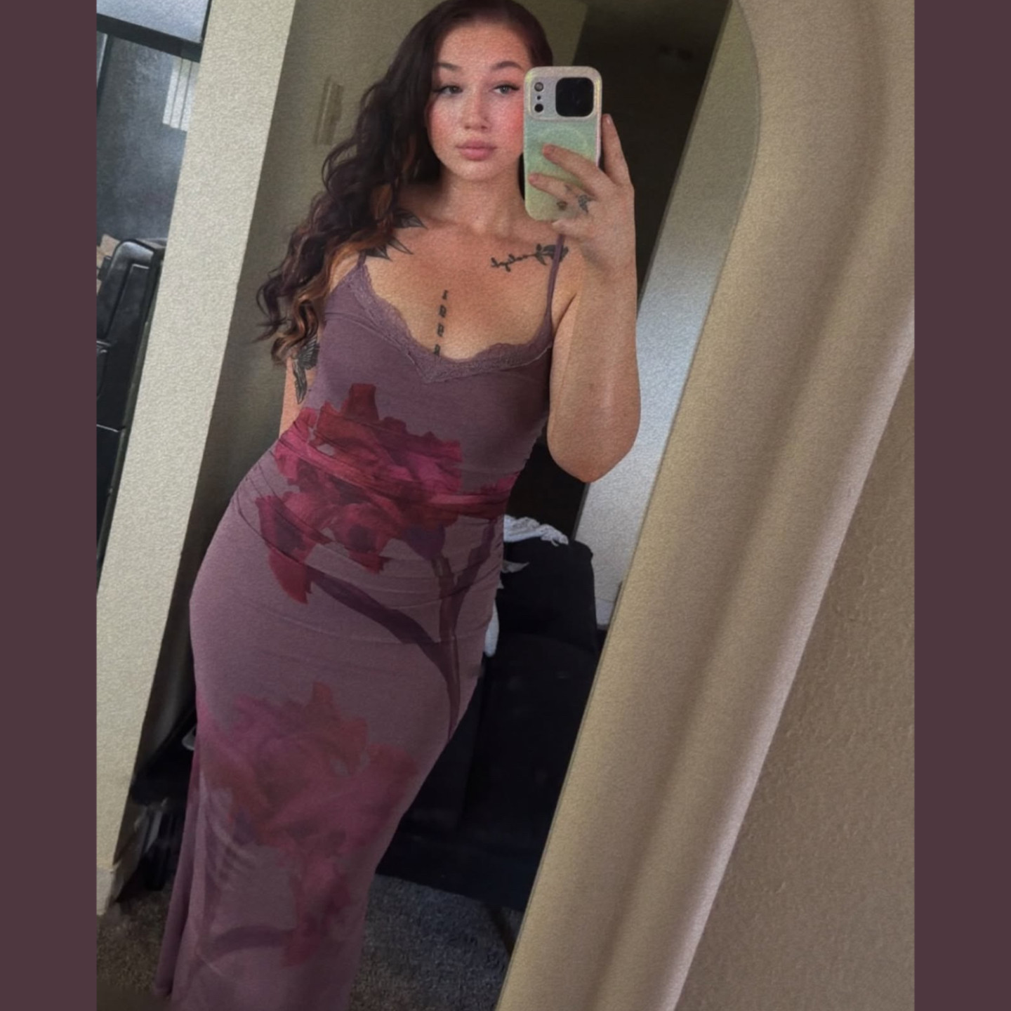 葡萄miki 香气 夏季美单女人味炒显瘦网纱吊带长款连衣裙