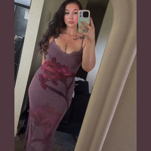 葡萄miki 香气 夏季美单女人味炒显瘦网纱吊带长款连衣裙
