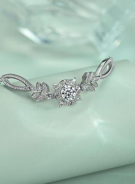 高碳钻椭圆形女款手镯10克拉