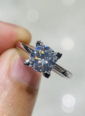 四爪戒指高碳钻高级感女