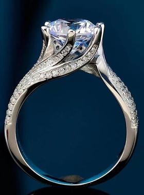 JZ673 大皇冠5克拉女款戒指 仿钻豪群镶六爪大气女王钻戒