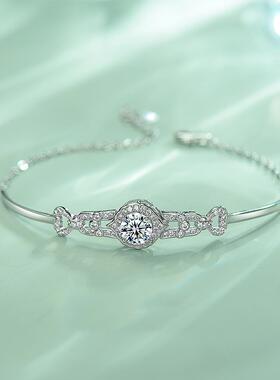 高碳钻编织网女款单钻手链