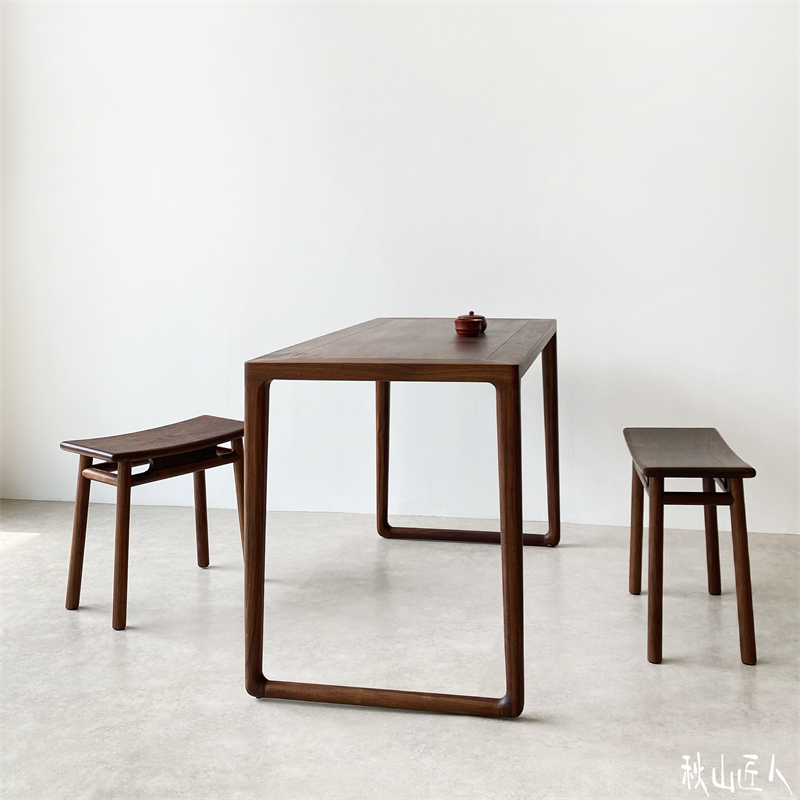 榫卯会客茶桌茶台秋山匠人新中式