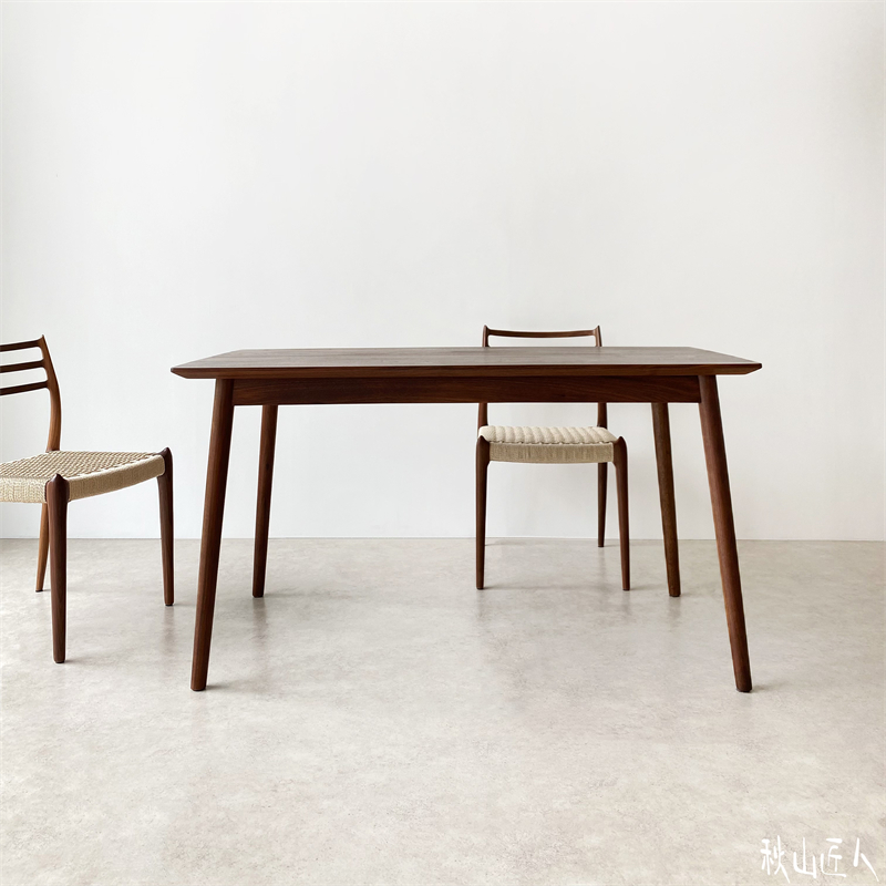 榫卯餐桌秋山匠人北欧黑胡桃木