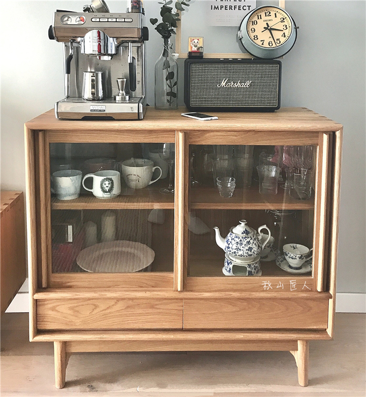 秋山匠人中日式纯实木餐边柜