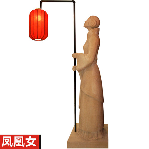 砂岩玻璃钢雕塑宾馆迎宾雕像摆件