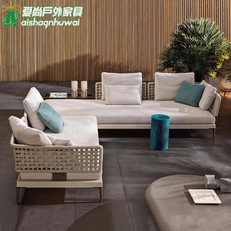 户外沙发民宿庭院休闲藤编椅室外露天阳台防水防晒设计师组合家具,住宅家具,户外沙发,淘宝优惠券,粉丝福利购,淘宝优惠卷