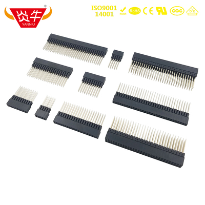 2.0mm排母PC104长针排座10P-120P插座镀金环保阻燃耐高温进口弹片