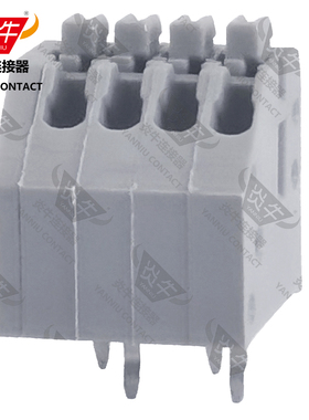 2.54mm炎牛连接器弹簧式接线端子YN250/DG250/KF250/PTSA0.5/0136