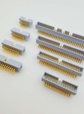 2.54mm台湾正凌精工Nextron弯针简易牛角插座DC3镀金 10P-64P