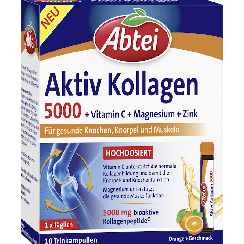 德国直邮Abtei Aktiv Kollagen 5000胶原蛋白肽原液 支持骨骼肌肉