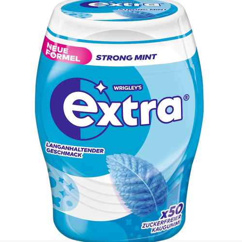 德国超市直邮WRIGLEY’S 无糖口香糖 EXTRA薄荷清新口气 自然洁白