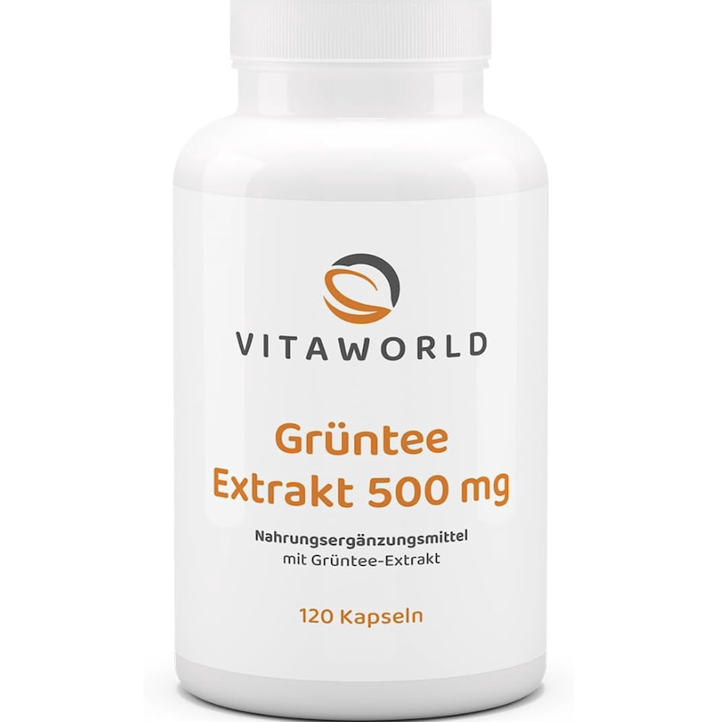 德国直邮 vita world Gruntee Extrakt 500mg绿茶提取胶囊 茶多酚